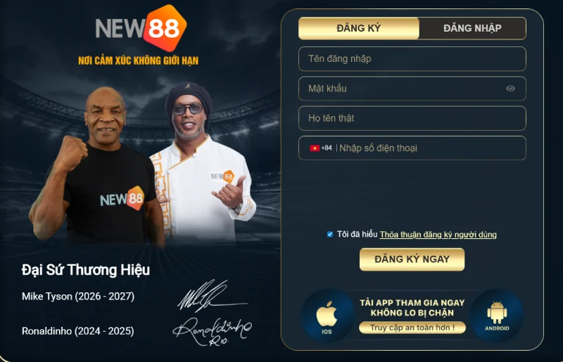 Quy trình đăng ký tài khoản NEW88 đơn giản và trực quan